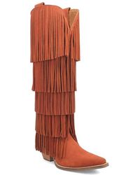 Dingo - Wild Child Fringe Knee High Western Boot - Lyst