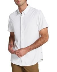 7 Diamonds - Owen Solid Short Sleeve Performance Button-Up Shirt - Lyst