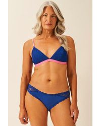 Stripe & Stare - Eco Lace Padded Triangle Bra & Original Knicker Set - Lyst