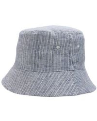 Open Edit - Stripe Slub Chambray Bucket Hat - Lyst
