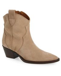 Cordani - Penny Pointy Toe Block Heel Leather Bootie - Lyst