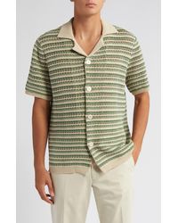 NN07 - Henry 6636 Stripe Short Sleeve Organic Cotton Cardigan - Lyst
