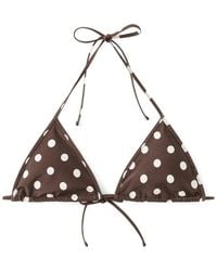 Mango - Polka Dot Triangle Swim Top - Lyst