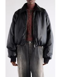Acne Studios - Onnea Faux Leather Bomber Jacket - Lyst
