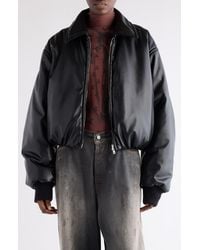 Acne Studios - Onnea Faux Leather Bomber Jacket - Lyst