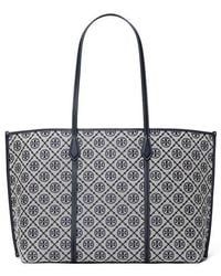 Tory Burch - Perry T Monogram Jacquard Triple Compartment Tote - Lyst