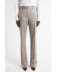 The Row - Diane Wool Crepe Straight Leg Pants - Lyst