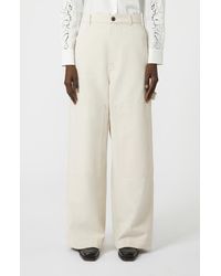 Weekend by Maxmara - Caronte Wide Leg Cotton Twill Carpenter Pants - Lyst