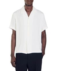 Sandro - Requin Short Sleeve Solid Button-up Shirt - Lyst