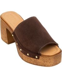 Forever & Always Shoes - Pull Leather Platform Mules - Lyst