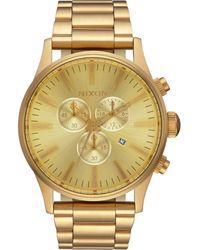 Nixon - 'The Sentry' Chronograph Bracelet Watch, 42Mm - Lyst