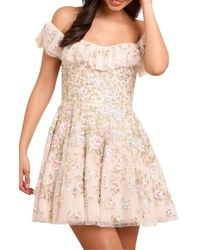 Needle & Thread - Antoinettes Floral Mini Dress - Lyst