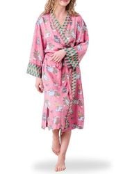 Printfresh - Satin Robe - Lyst