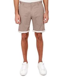Brooklyn Brigade - Slim Fit Downing Texture Print Flat Front Shorts - Lyst