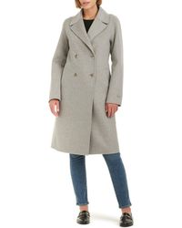 Vince Camuto - Kyle Relaxed Fit Double Face Wool Blend Coat - Lyst