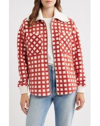 Thread & Supply - Plaid Fleece Jacket - Lyst