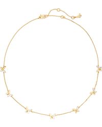 Kate Spade - Cubic Zirconia Butterfly Station Necklace - Lyst