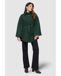 Wallis - Wool Mix Belted Cape - Lyst