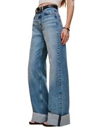 Reformation - Cary Cuff High Waist Slouchy Wide Leg Jeans - Lyst