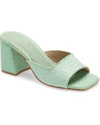 mélange raffia slide sandal jeffrey campbell