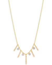 Meira T - Diamond Charms Ball Chain Necklace - Lyst
