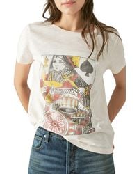 Lucky Brand - Queen Of Spades Cotton Slub Graphic T-shirt - Lyst