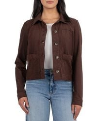Kut From The Kloth - Maddie Faux Suede Trucker Jacket - Lyst