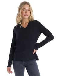 Wilt - Mixed Media Double Layer Effect V-Neck Tee - Lyst