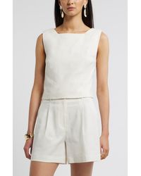 Nordstrom - Linen Blend Shell Top - Lyst