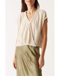 Michael Stars - Evie Gauze Faux Wrap Top - Lyst