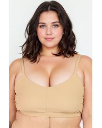 Calypsa - Plus Size Adjustable Strap Clasp Swim Bra - Lyst