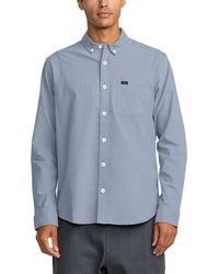 RVCA - That'Ll Do Stretch Cotton Blend Button-Down Shirt - Lyst