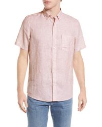 Nordstrom - Short Sleeve Linen Button-down Shirt - Lyst
