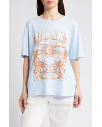 Roxy - Star Chart Oversize Cotton Graphic T-shirt - Lyst