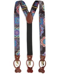 CLIFTON WILSON - Paisley Silk Suspenders - Lyst