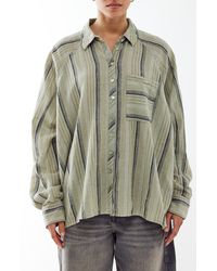 BDG - Stripe Cotton Blend Shirt - Lyst