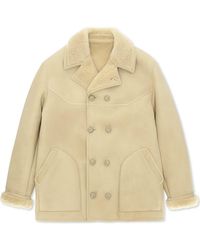 Fortela - Shearling Double Breasted Jacket - Lyst