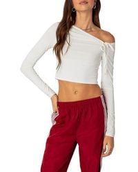 Edikted - Winona One-Shoulder Crop Top - Lyst