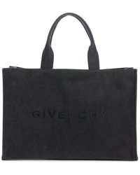 Givenchy - Logo Embroidered Canvas Tote - Lyst