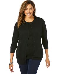 Jessica London - Fine Gauge Cardigan - Lyst