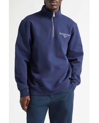 Palmes - Public Chain Stitch Quarter Zip Fleece Sweatshirt - Lyst