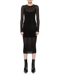 Rebecca Minkoff - Abbey Long Sleeve Midi Sweater Dress - Lyst