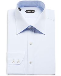 Tom Ford - Slim Fit Solid Cotton Poplin Button-up Shirt - Lyst