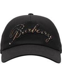 Burberry - Script Gabardine Adjustable Baseball Cap - Lyst