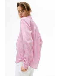 H&M - Scarf-Collar Shirt - Lyst