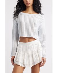 BP. - Open Stitch Crop Sweater - Lyst