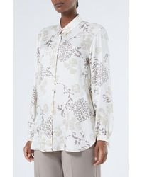Marina Rinaldi - Mixed Floral Button-Up Shirt - Lyst