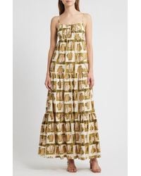 Rails - Mica Print Cotton Blend Tiered Maxi Sundress - Lyst