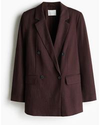 H&M - Double-Breasted Blazer - Lyst