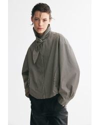 H&M - Scarf-Collar Bubble-Hem Jacket - Lyst